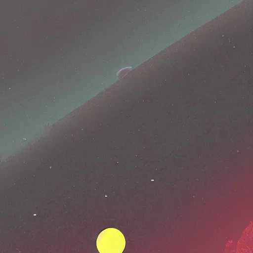 Prompt: a closeup of an alien planets atmosphere in space, digital illustration