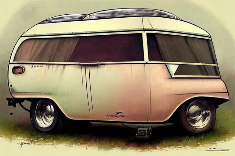 Image similar to ( ( ( ( ( 1 9 5 0 s retro rv ratrod camper. muted colors. ) ) ) ) ) by jean - baptiste monge!!!!!!!!!!!!!!!!!!!!!!!!!!!!!!