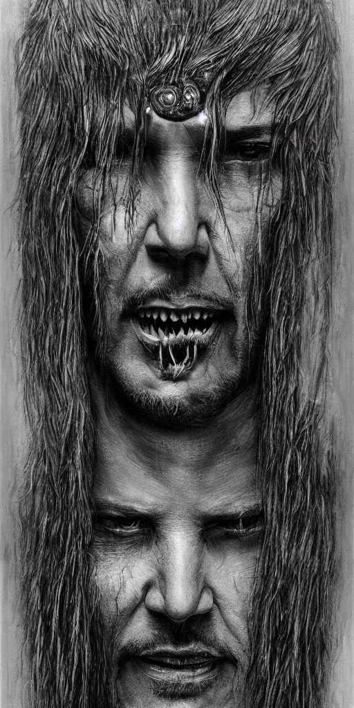 Prompt: portrait of keanu reeves, hyperdetailed, nightmare, abomination, ultrarealistic, by h. r. giger and zdislaw beksinski, science fiction, alien, religious art, mandelbrot fractal, trending on deviantart