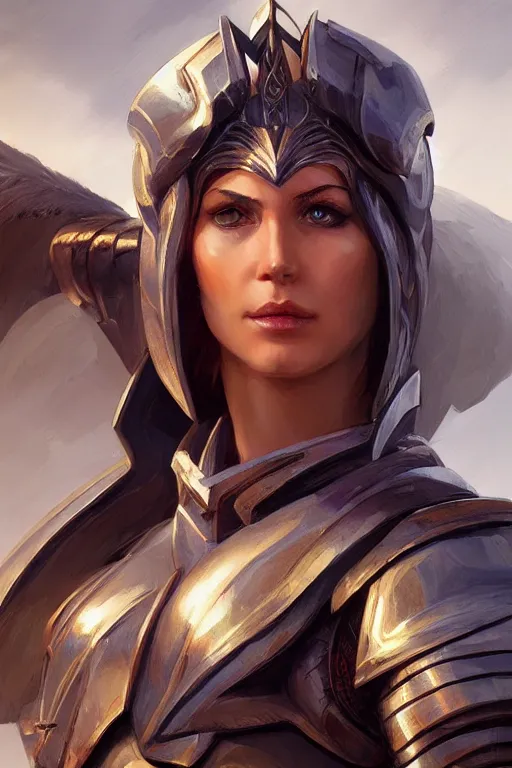 Image similar to amazon valkyrie athena, d & d, fantasy, portrait, highly detailed, headshot, digital painting, trending on artstation, concept art, sharp focus, illustration, art by artgerm and greg rutkowski and magali villeneuve