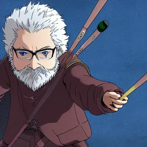 Image similar to The Nights Watch as Manga playing darts, Hayao Miyazaki, beautiful 8k render