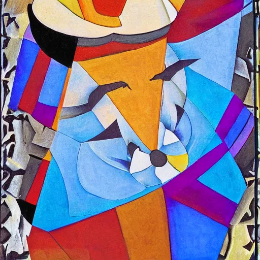 Image similar to fat mayan woman dancing, brilliant sunset, cubism, muted colors, texture