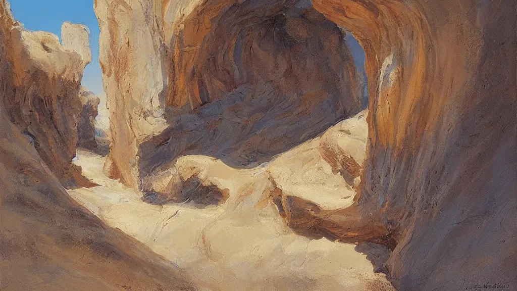 Image similar to patrick j. jones. rutkowski. holy cave entrance in the desert.