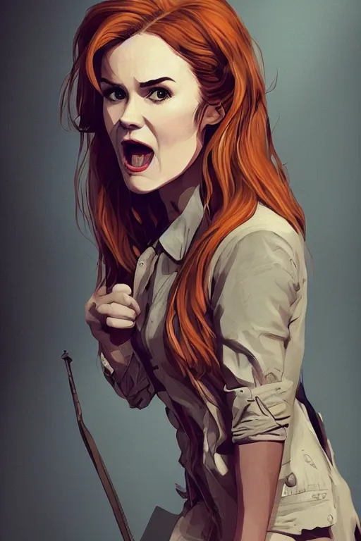 Image similar to isla fisher in sleepy hollow, full body, big two toned eyes, teeth gritted, horror, intricate details, cinematic, epic, realistic, anatomy, tomer hanuka, uplight, artstation, photorealistic, scary