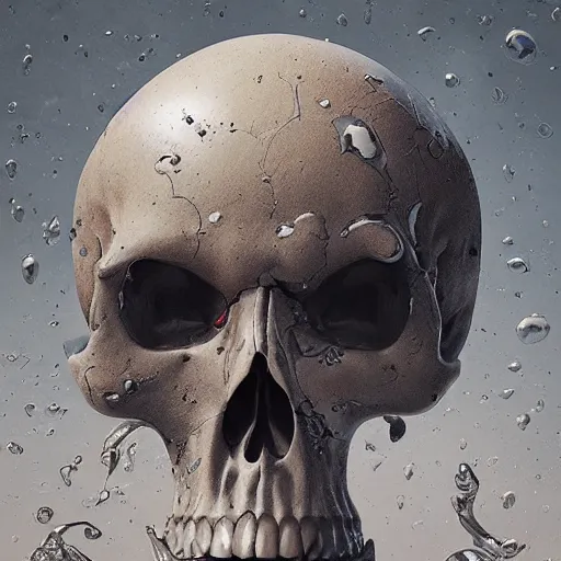 Image similar to portrait_of_a_melting_skull._intricate_abstract._intricate_artwork._by_Tooth_Wu_wlop_beeple_dan_mumford._octane_render_trending_on_artstat