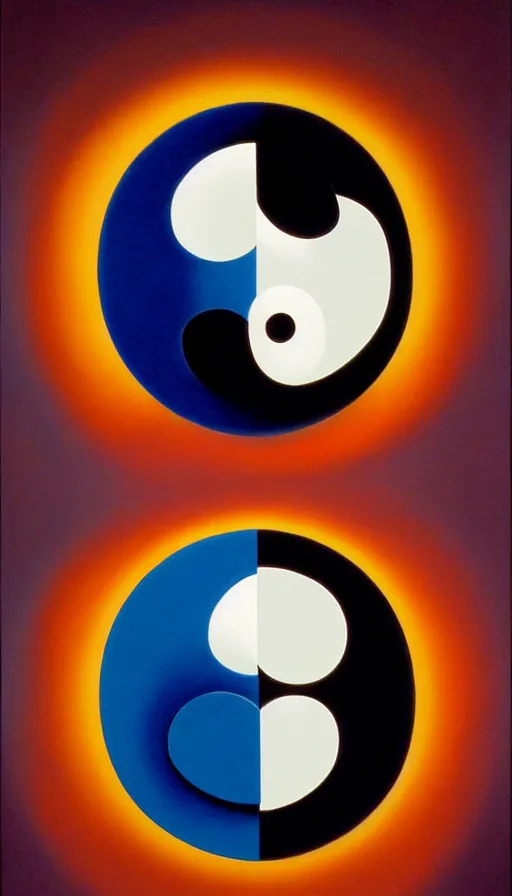 Prompt: Abstract representation of ying Yang concept, by GREG HILDEBRANDT