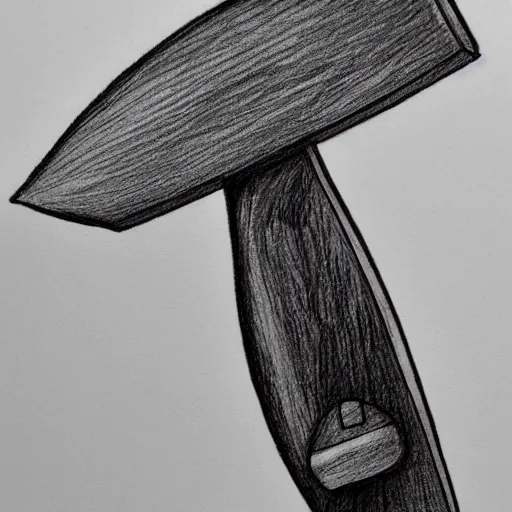 Image similar to small hatchet axe, pencil sketch