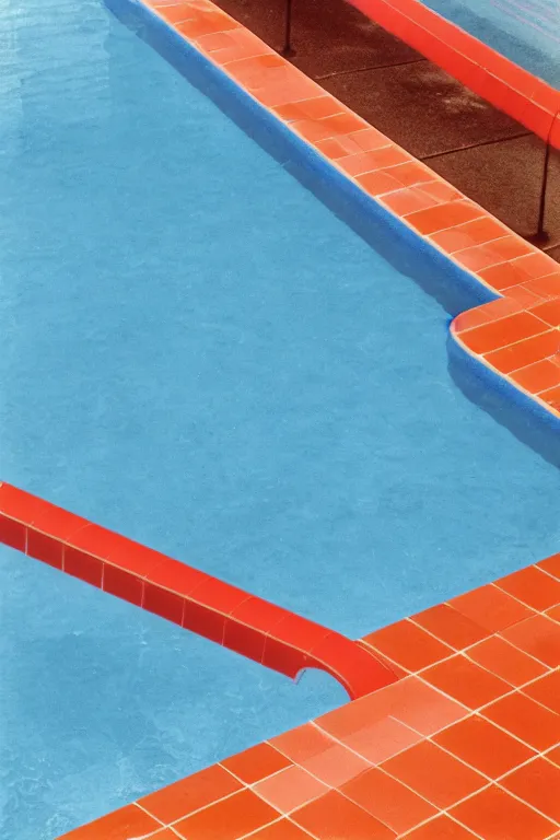 Prompt: non euclidean tiled swimming pool pipes, 1 9 6 0 s, color bleed, ektachrome photograph, volumetric lighting, f 8 aperture, cinematic eastman 5 3 8 4 film stanley kubrick