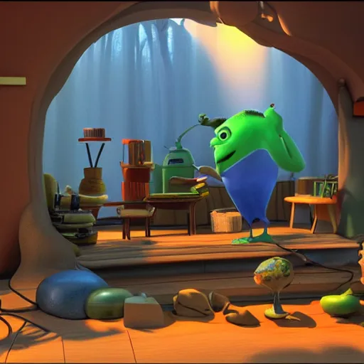 Image similar to pixar environment, renderman