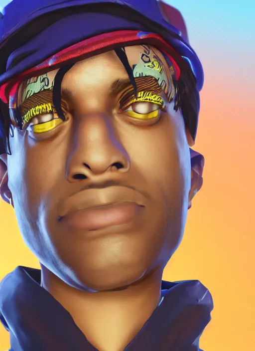 Image similar to close - up shot of the rapper ski mask the slump god as a fortnite skin, au naturel, hyper detailed, digital art, trending in artstation, cinematic lighting, studio quality, smooth render, unreal engine 5 rendered, octane rendered, by riot games epic games rockstar games ubisoft