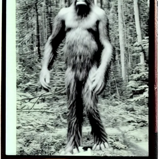 Image similar to actual picture of Bigfoot Polaroid