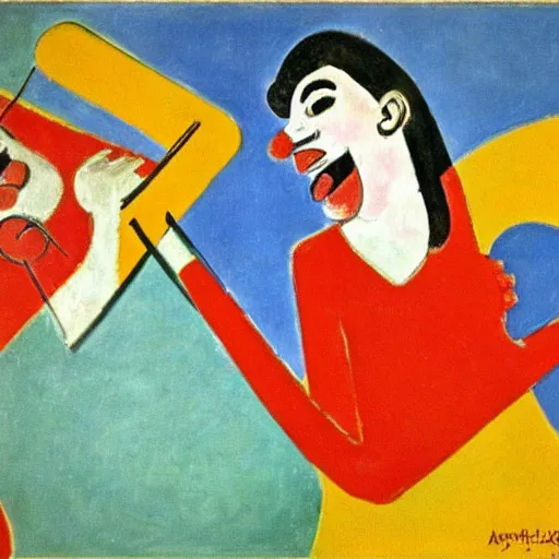 Prompt: the music's laughing, by matisse