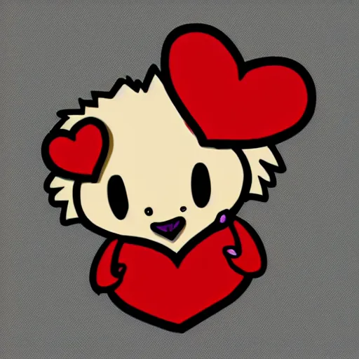 Image similar to cute hedgehog heart love cute adorable emote twitch waving lineart