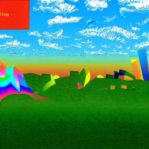 Image similar to windows vista 2004 screenshot, MS paint, weirdcore edit