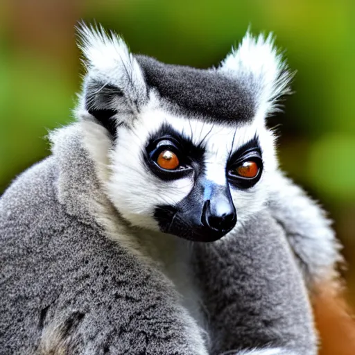 Prompt: photo of a lemur sitting on a rocket