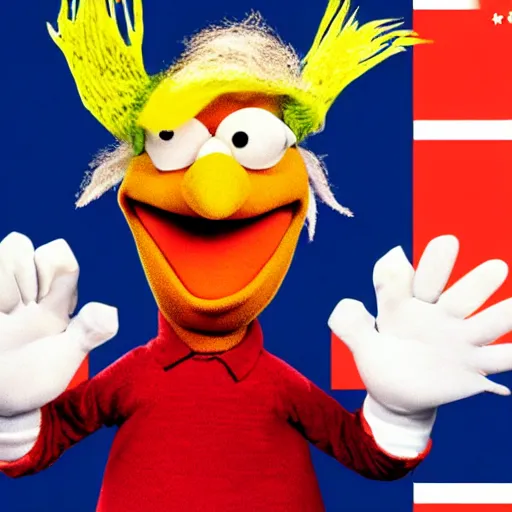 Image similar to Donald Trump as a Gorg, from tv show Fraggle Rock