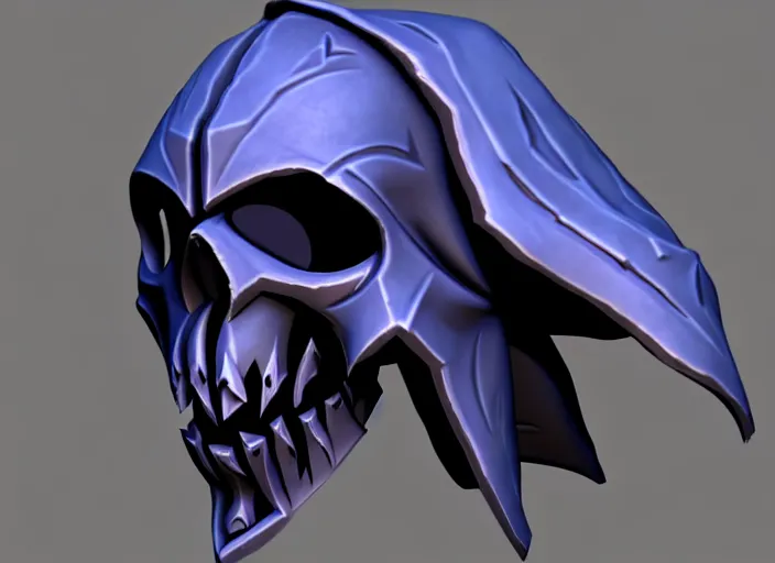 Prompt: hooded wraith skull, stylized stl, 3 d render, activision blizzard style, hearthstone style, darksiders style