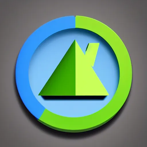 Prompt: arrow 3 d apple app icon material design pixar