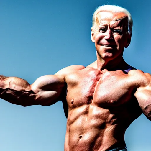 Prompt: muscular joe biden ( (, highly detailed, high quality, hd, 4 k, 8 k, canon 3 0 0 mm, professional photographer, 4 0 mp, lifelike, top - rated, award winning, realistic, sharp, no blur, edited, corrected, trending ) )