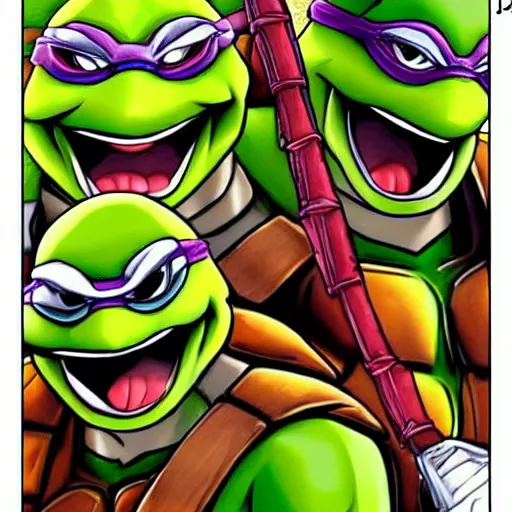 Image similar to teenage mutant ninja turtles