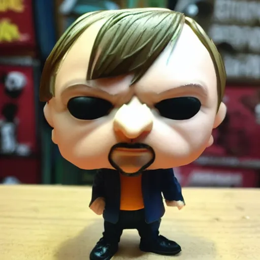 Image similar to mark e smith as a funko pop toy