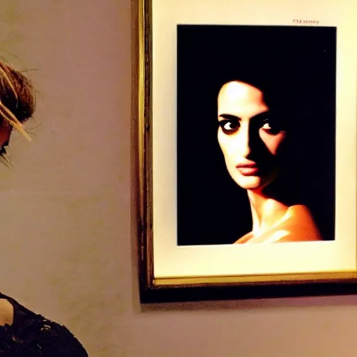 Image similar to Penelope cruz in the movie Matrix, beautiful portrait by Vermeer