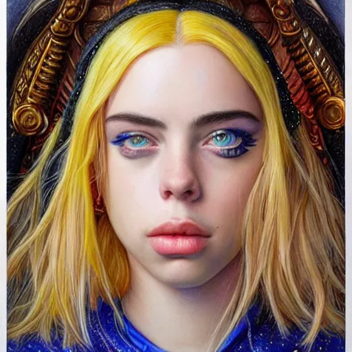 Image similar to Billie Eilish, by Mark Brooks, by Donato Giancola, by Victor Nizovtsev