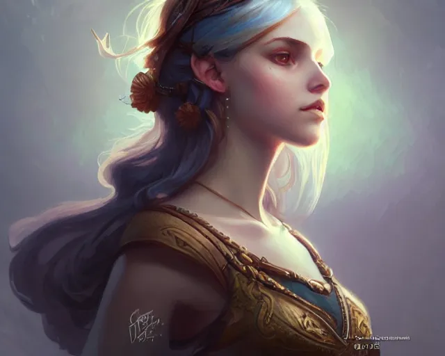 Prompt: a girl clothes inspired by a kingfisher, deep focus, d & d, fantasy, intricate, elegant, highly detailed, digital painting, artstation, concept art, matte, sharp focus, illustration, hearthstone, art by artgerm and greg rutkowski and alphonse mucha