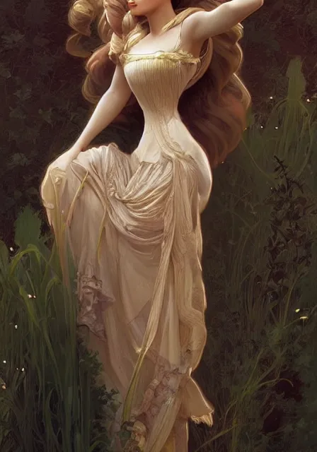 Image similar to rapunzel, intricate, elegant, highly detailed, digital painting, artstation, concept art, smooth, sharp focus, illustration, art by artgerm and greg rutkowski and alphonse mucha and william - adolphe bouguereau