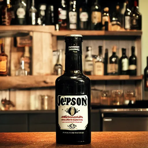 Image similar to a new design of the jeppsons malort bottle