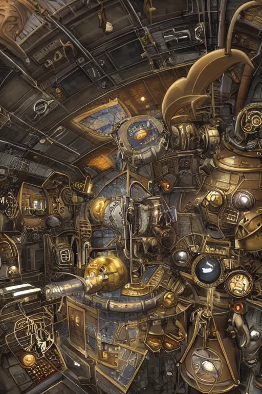 Image similar to steampunk space station