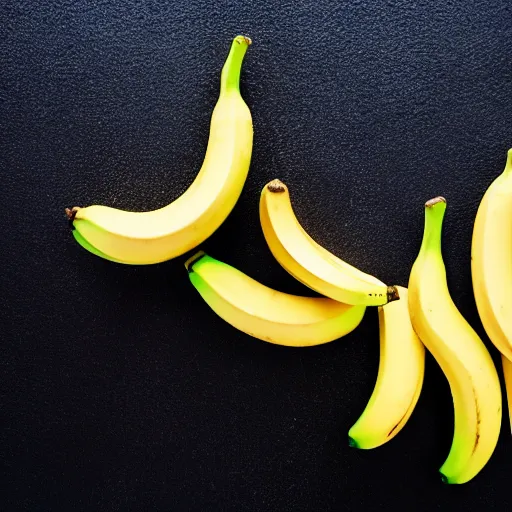 Image similar to photo of bananas falling, dramatic. black background