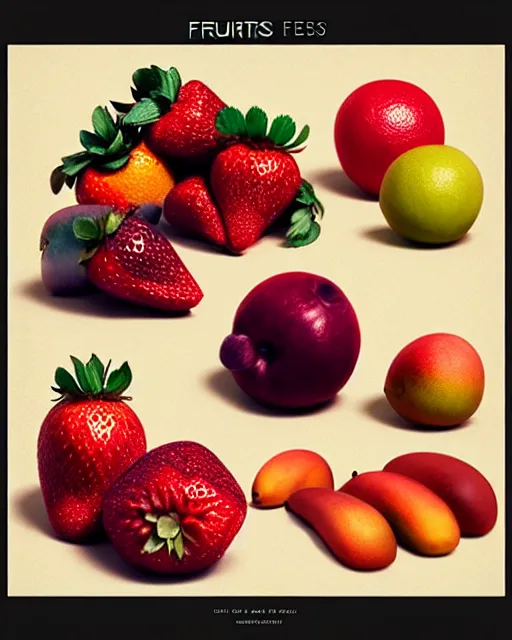 Prompt: fruits | | artgerm, deviantart, realistic, dramatic shadowing, 8 k, hd, octane render, perfect