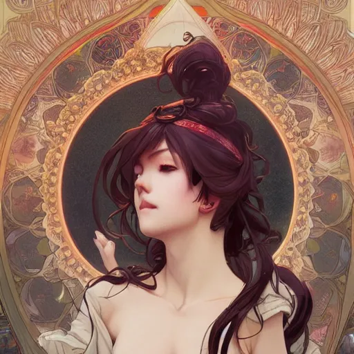 Image similar to sode no shirayuki, artgerm, greg rutkowski, alphonse mucha,