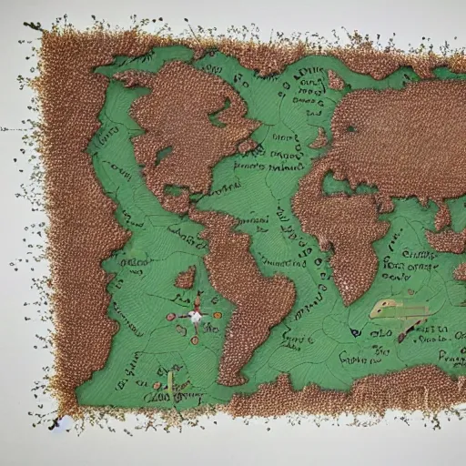 Prompt: map art from Shifting Grounds by Lucy Vete