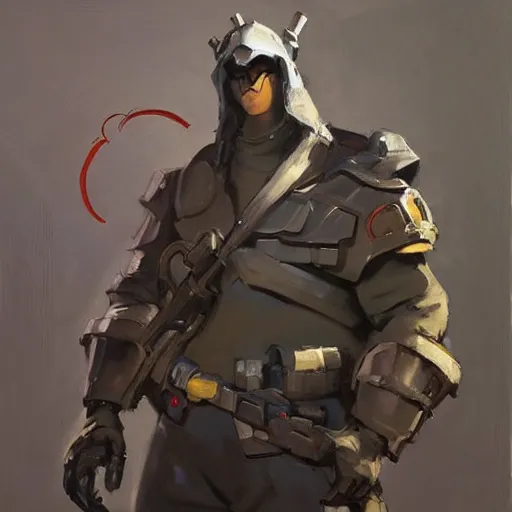 Prompt: greg manchess portrait painting of partially armored banksy as overwatch character, medium shot, asymmetrical, profile picture, organic painting, sunny day, matte painting, bold shapes, hard edges, street art, trending on artstation, by huang guangjian, gil elvgren, ruan jia, randy vargas, greg rutkowski