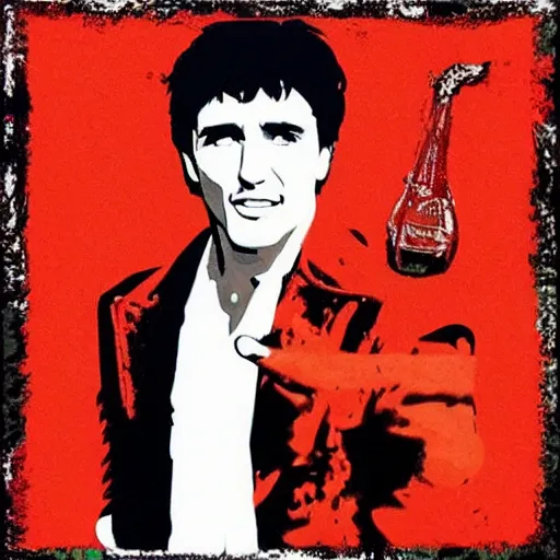 Image similar to tony montana, pop art