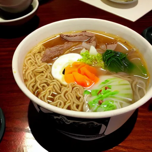 Prompt: Japanese Ramen, miso Ramen, delicate broth, Shibuya restaurant, Delicious