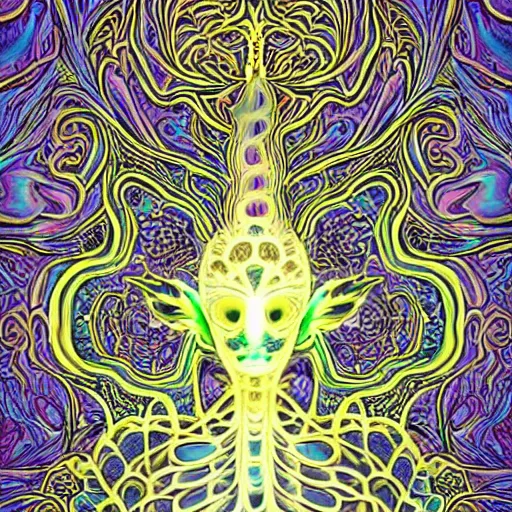 Prompt: faceless, shrouded figure, powerful being, plant spirit, fractal entity, spirit guide, pearlescent, shiny, glowing, ascending, weird, odd, surreal, smooth, shaman, symmetry, subtle pattern, pastel colors, visions, visionary art, color dispersion, underwater, intricate, engraved, matte, subtle textures, hyperdimensional, sacred geometry, portal, glass, by moebius, moebius, trending on artstation, perfect symmetry, highly detailed, ultra detailed, monk, tree, roots, tree spirit, treant