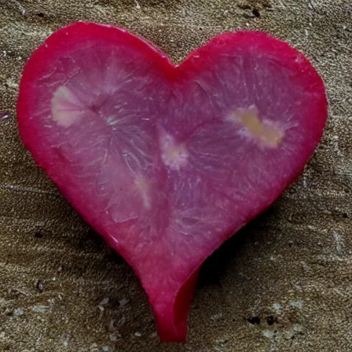 Prompt: a heart shaped lemmon