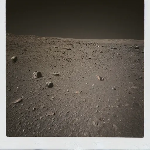 Prompt: intergalactic travel photograph taken from mars in 1 9 6 0 s, polaroid