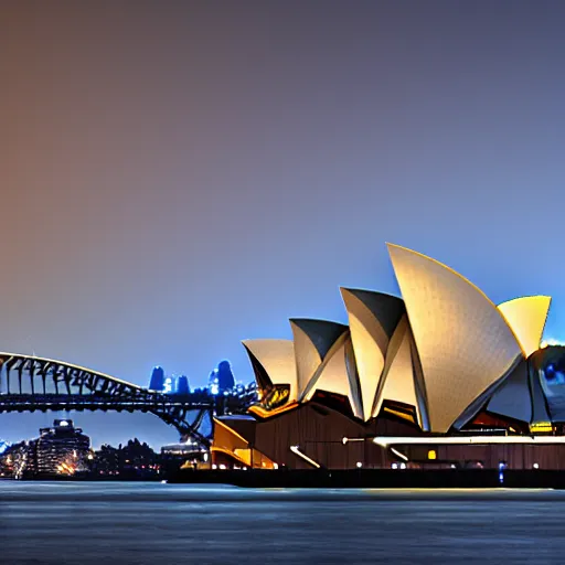 Image similar to a photo of the sydney opera house and the statue of liberty standing next to each other, high quality, 4 k, handheld, photorealistic
