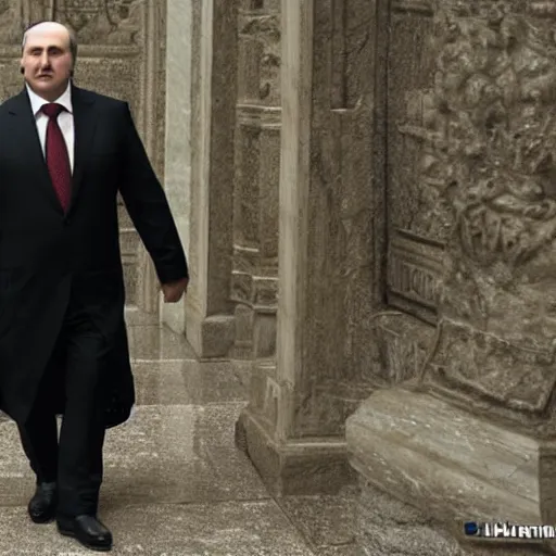 Prompt: Alexander Lukashenko as a Dark Souls boss