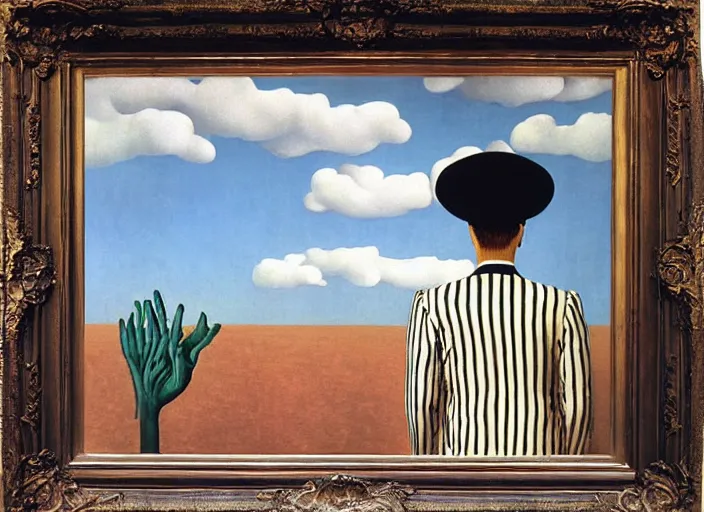 Image similar to change by rene magritte and salvadore dali