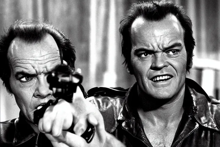 Prompt: Jack Nicholson plays Terminator