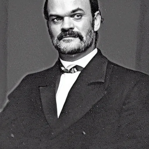 Prompt: victorian photograph of kelsey grammer, very grainy, blurry