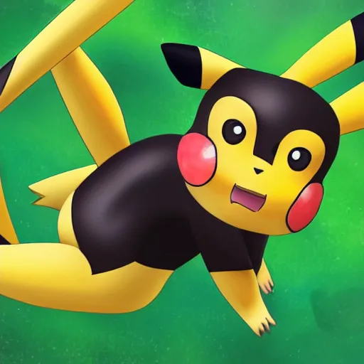 Prompt: If Pikachu was a monkey, highly detailed, photorealistic picture, 8k