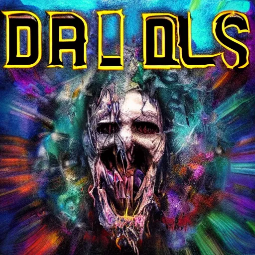 Image similar to Dread Souls cover art, expressionism