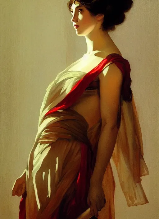 Image similar to full body painting of an ancient greek, by ilya kuvshinov, by thomas lawrence, by bayard wu