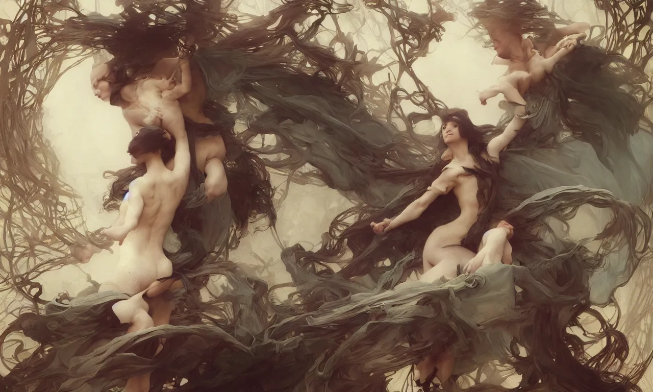 Image similar to The World during Singularity. Masterpiece 4k digital illustration by Ruan Jia and Mandy Jurgens and Artgerm and William-Adolphe Bouguereau, award winning, Artstation, art nouveau aesthetic, Alphonse Mucha background, intricate details, realistic, panoramic view, Hyperdetailed, 8k resolution, intricate art nouveau, smooth, sharp focus